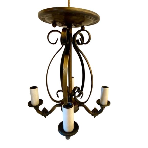 Vintage Miniture Chandelier Pendant Flush Mount Victorian Style - Picture 1 of 7